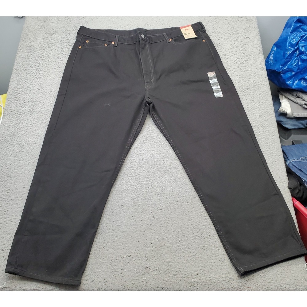 Levi's 550 Jeans Mens 46x29 Black Relaxed Fit High Rise Comfortable Straight Leg